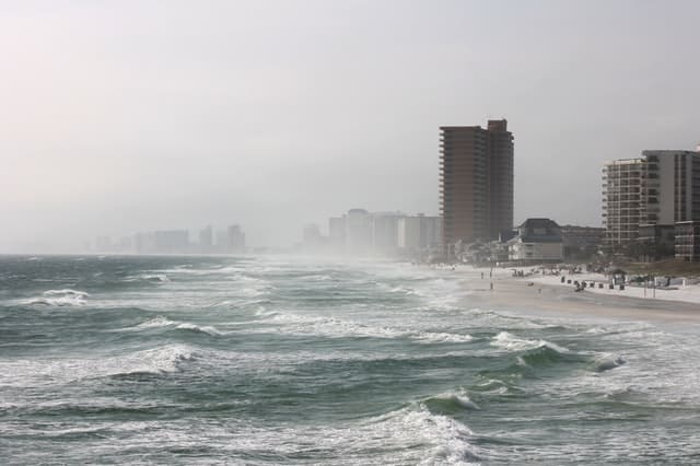 Hurricane on beach